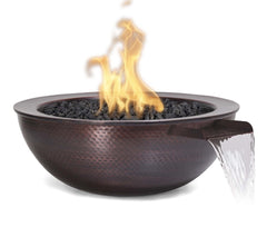 27" Sedona Hammered Copper Fire and Water Bowl - GardensGenie