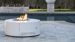 The Outdoor Plus - 60" Round Isla Fire Pit - Powder Coated Metal - GardensGenie