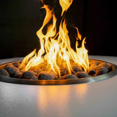 The Outdoor Plus - 60" Round Isla Fire Pit - Powder Coated Metal - GardensGenie