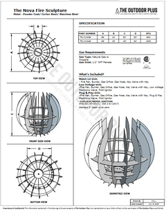 The Outdoor Plus - The Nova Fire Sculpture - GardensGenie